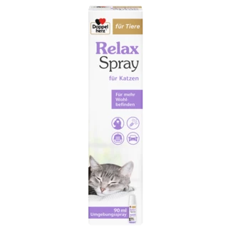 Abbildung der Produktverpackung Doppelherz für Tiere Relaxspray für Katzen Frontansicht